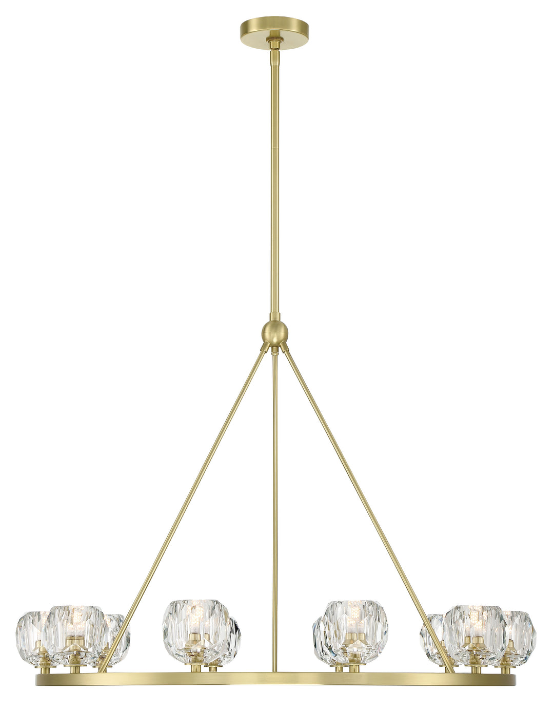 Crystorama Aragon 10 Light Matte Black Chandelier