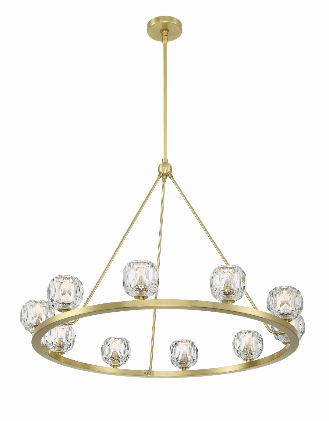 Crystorama Aragon 10 Light Matte Black Chandelier