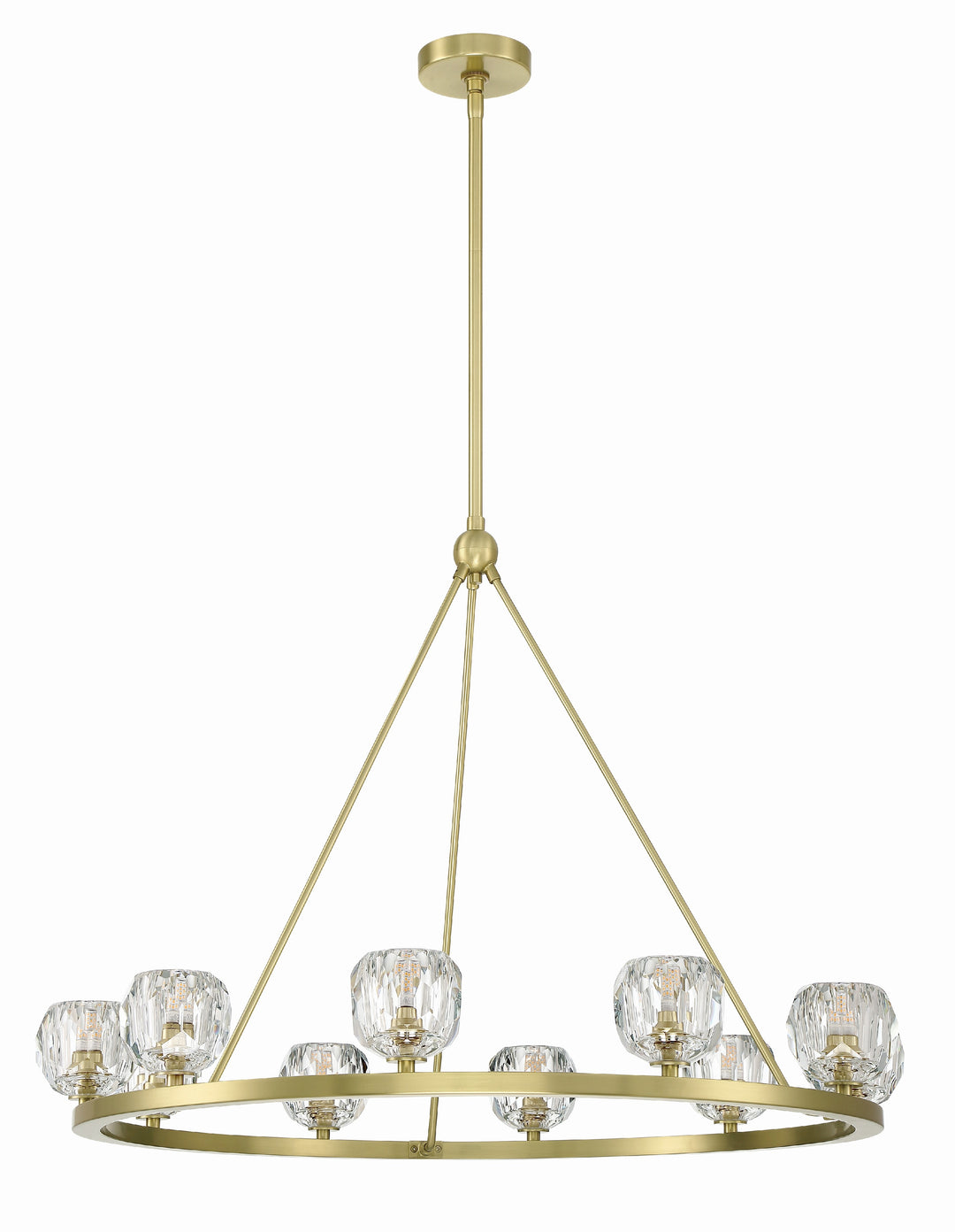 Crystorama Aragon 10 Light Matte Black Chandelier