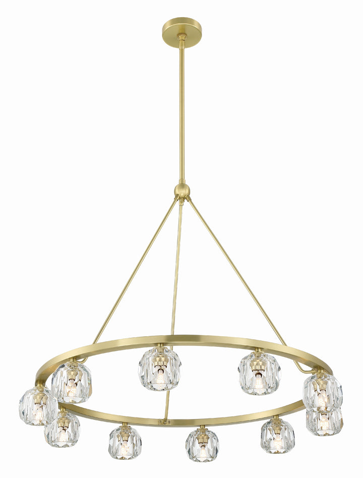 Crystorama Aragon 10 Light Matte Black Chandelier