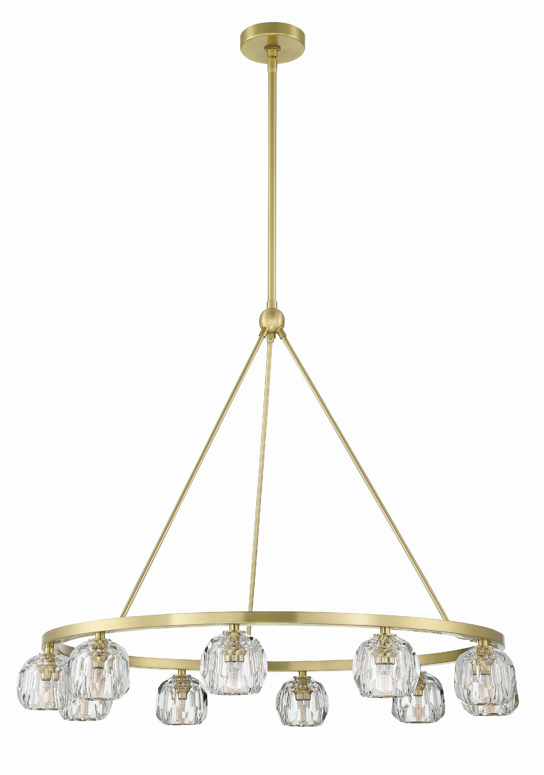 Crystorama Aragon 10 Light Matte Black Chandelier