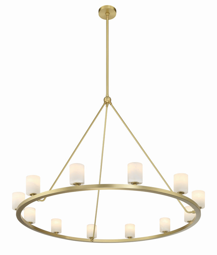 Crystorama Aragon 12 Light Matte Black Chandelier