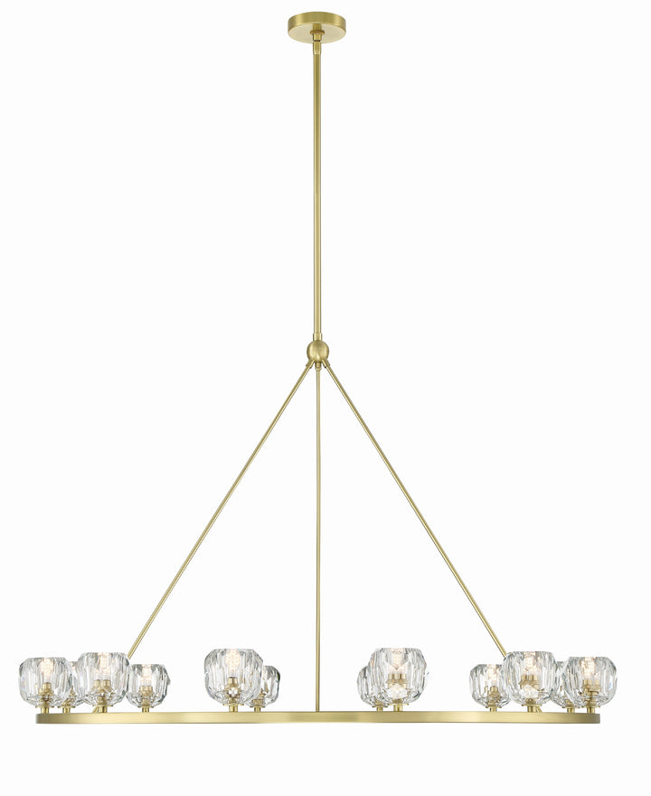 Crystorama Aragon 12 Light Matte Black Chandelier