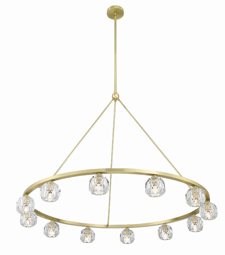 Crystorama Aragon 12 Light Matte Black Chandelier