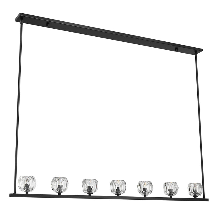 Crystorama Aragon 7 Light Matte Black Chandelier