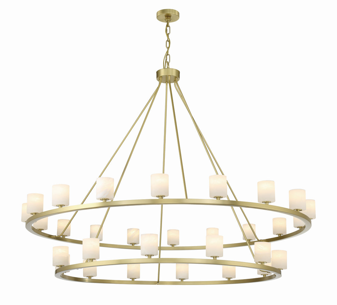 Aragon 30 Light Matte Black Chandelier