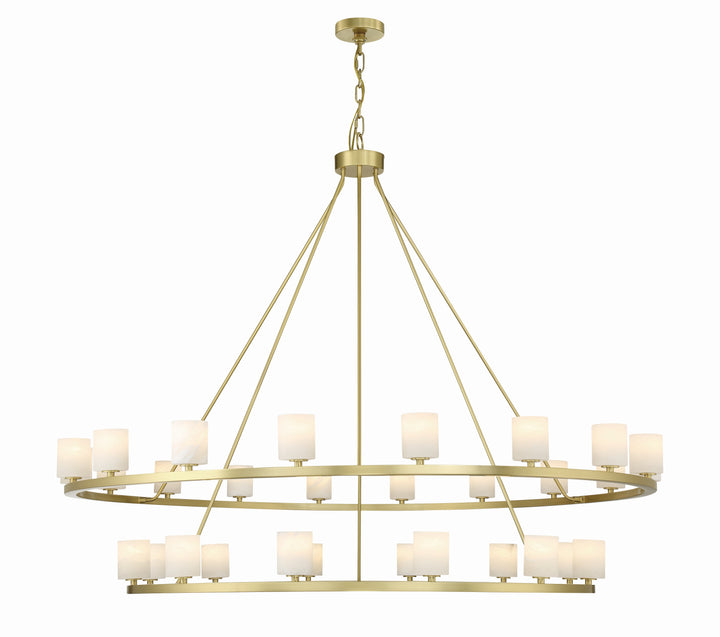 Crystorama Aragon 30 Light Matte Black Chandelier