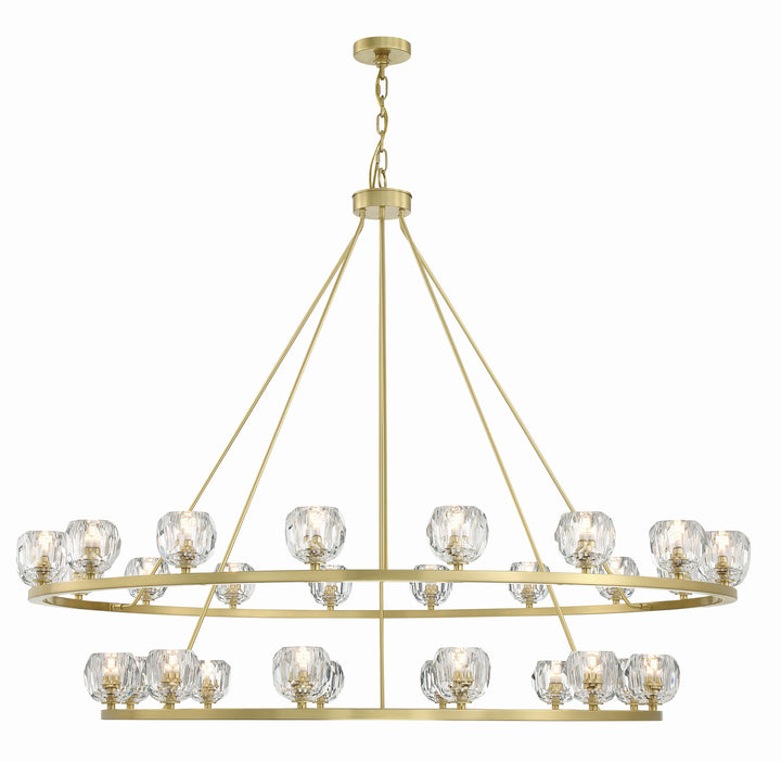 Crystorama Aragon 30 Light Matte Black Chandelier