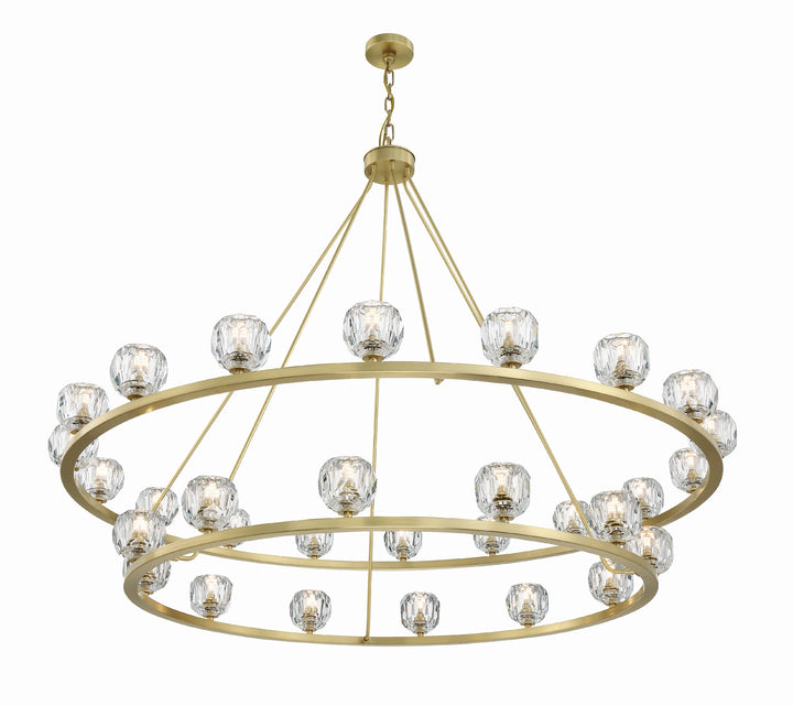 Crystorama Aragon 30 Light Matte Black Chandelier