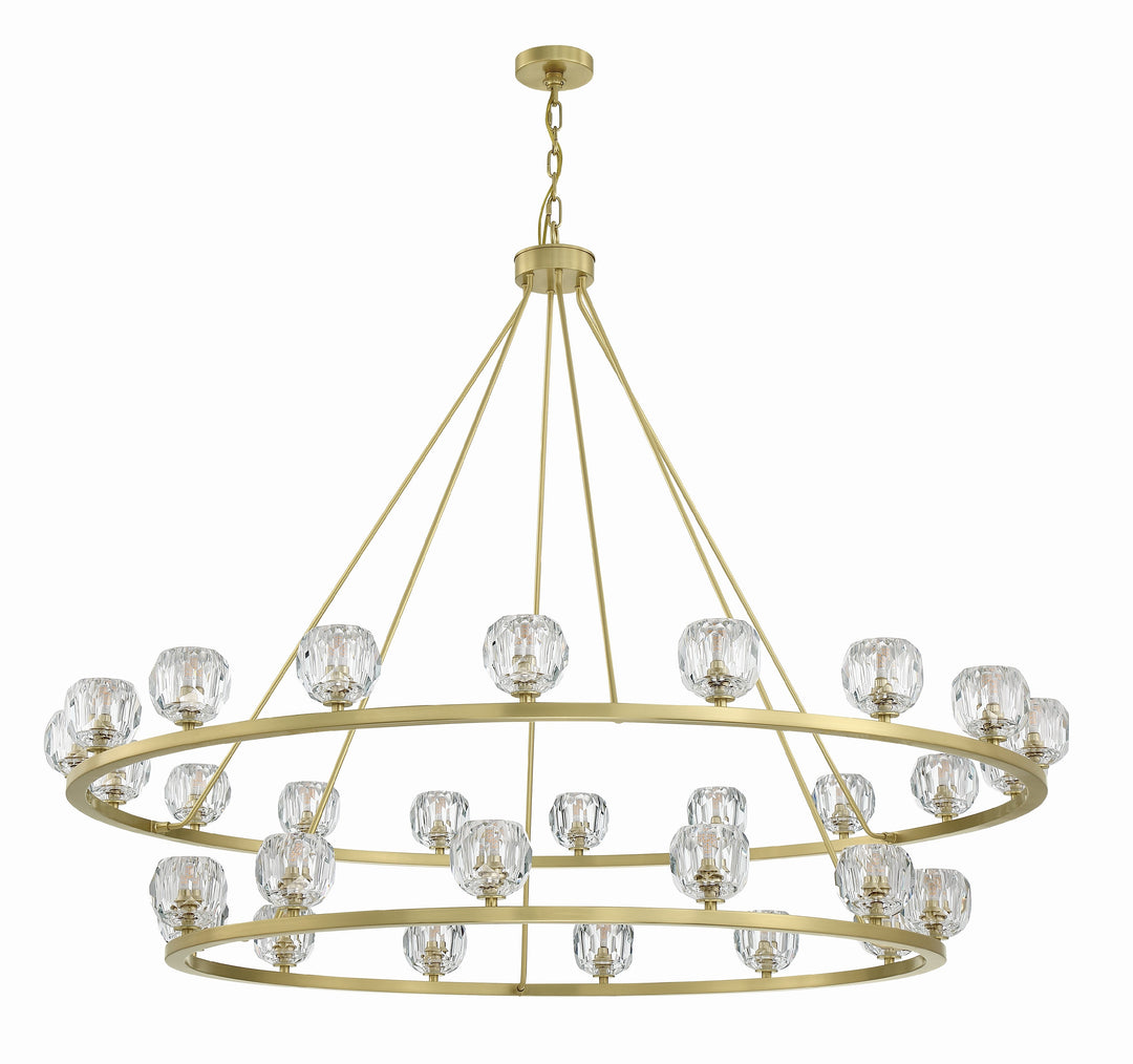 Crystorama Aragon 30 Light Matte Black Chandelier