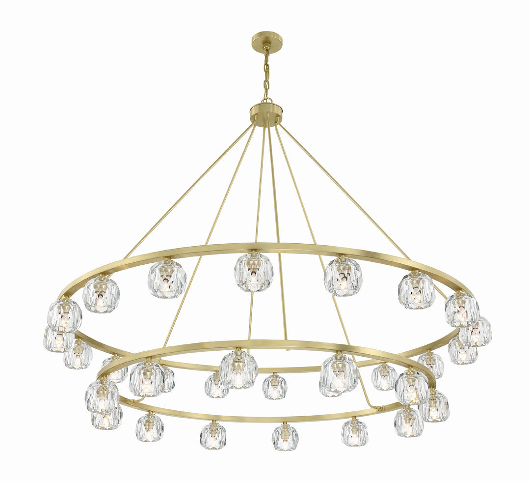 Crystorama Aragon 30 Light Matte Black Chandelier