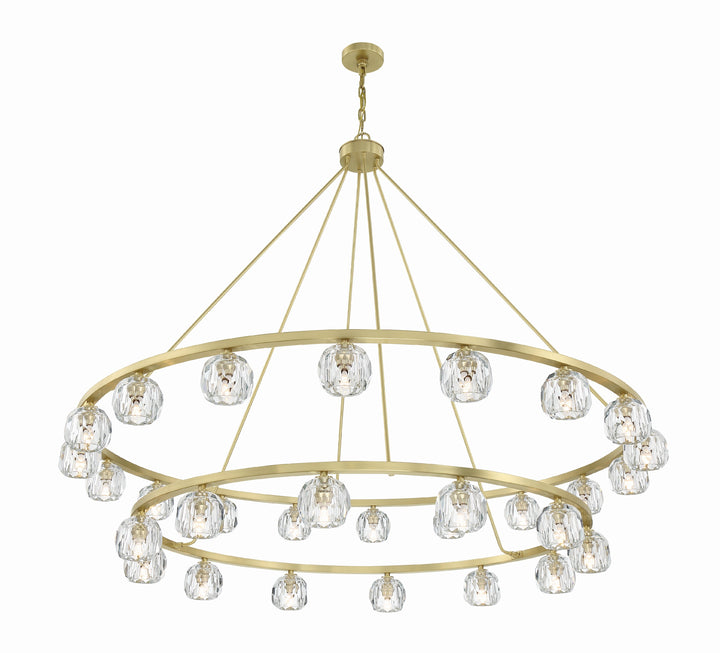 Crystorama Aragon 30 Light Matte Black Chandelier