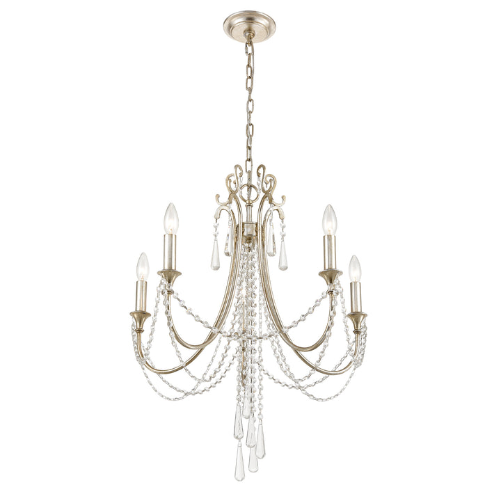 Crystorama Arcadia 5 Light Antique Gold Chandelier