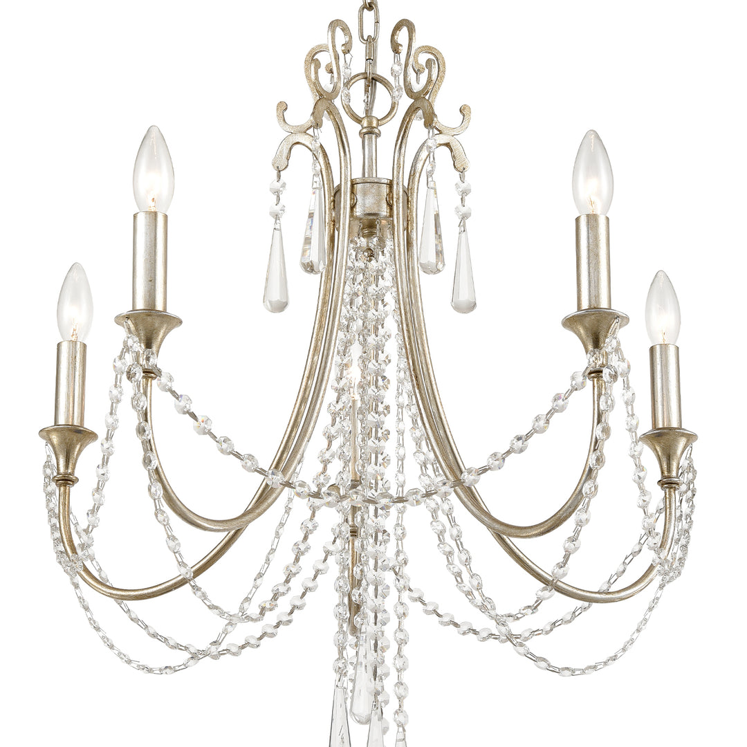 Crystorama Arcadia 5 Light Antique Gold Chandelier