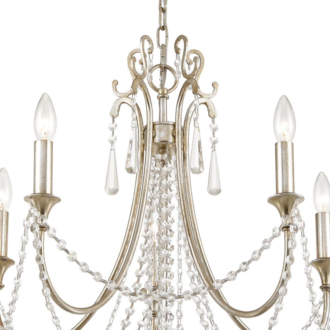 Crystorama Arcadia 5 Light Antique Gold Chandelier