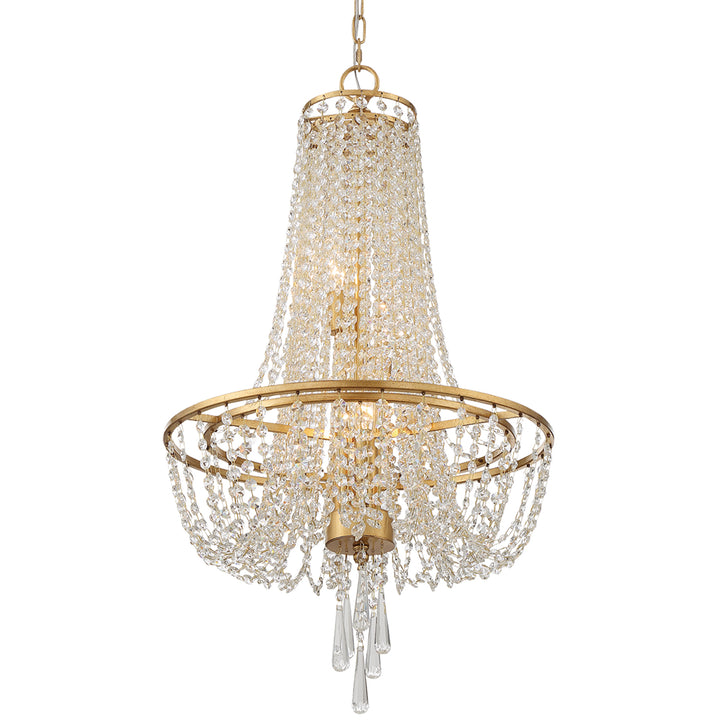 Crystorama Arcadia 4 Light Antique Gold Chandelier