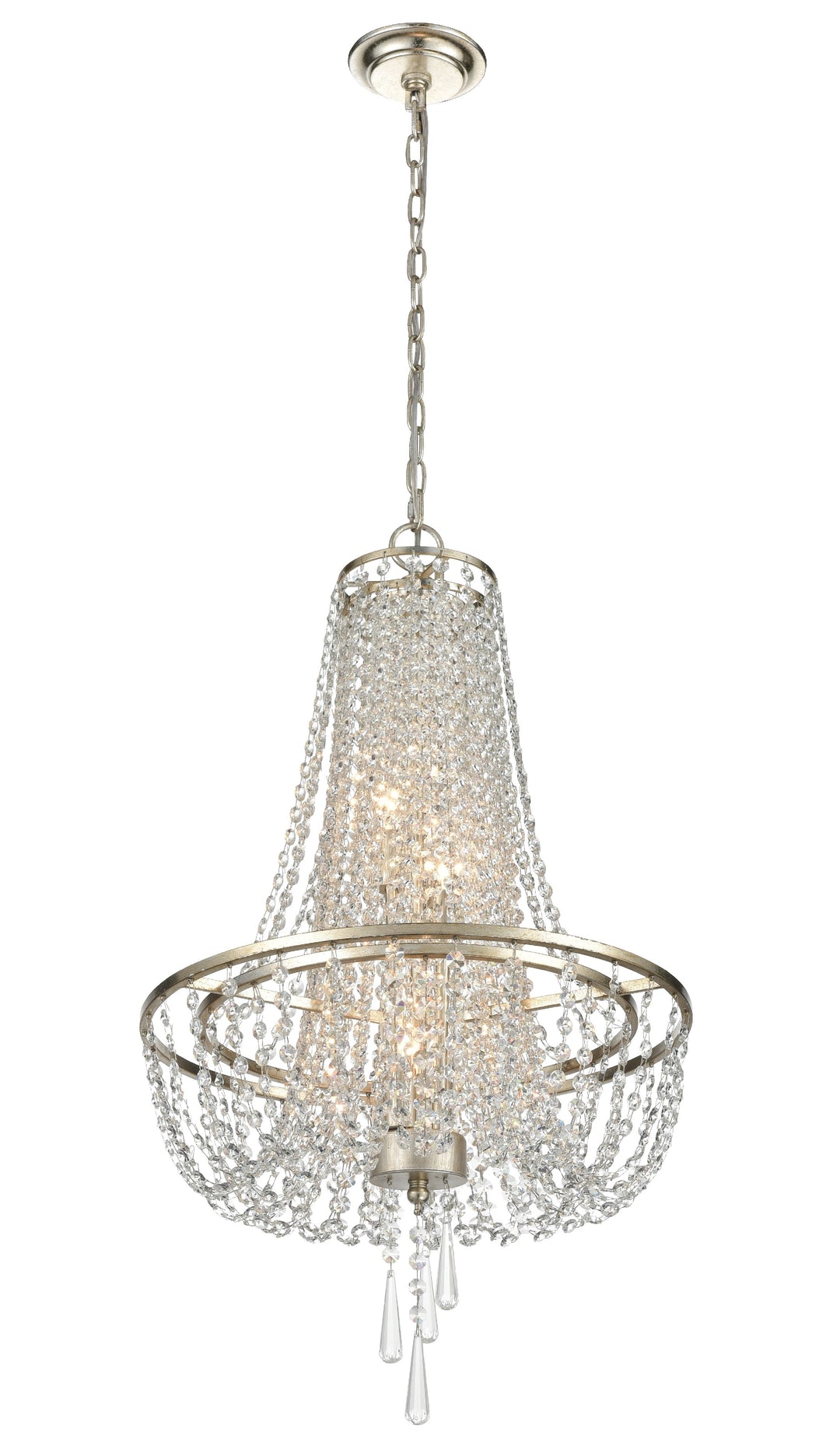 Crystorama Arcadia 4 Light Antique Gold Chandelier