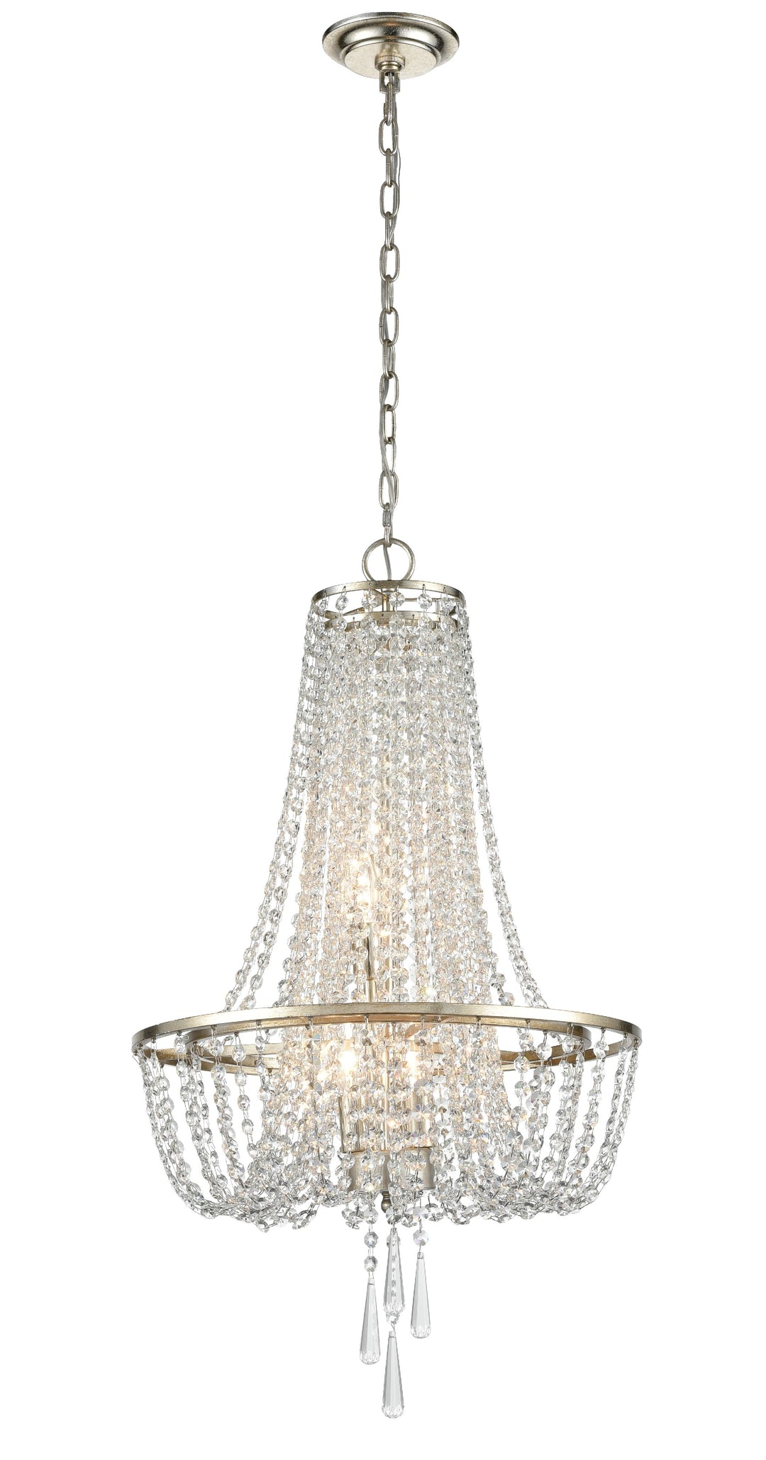 Crystorama Arcadia 4 Light Antique Gold Chandelier