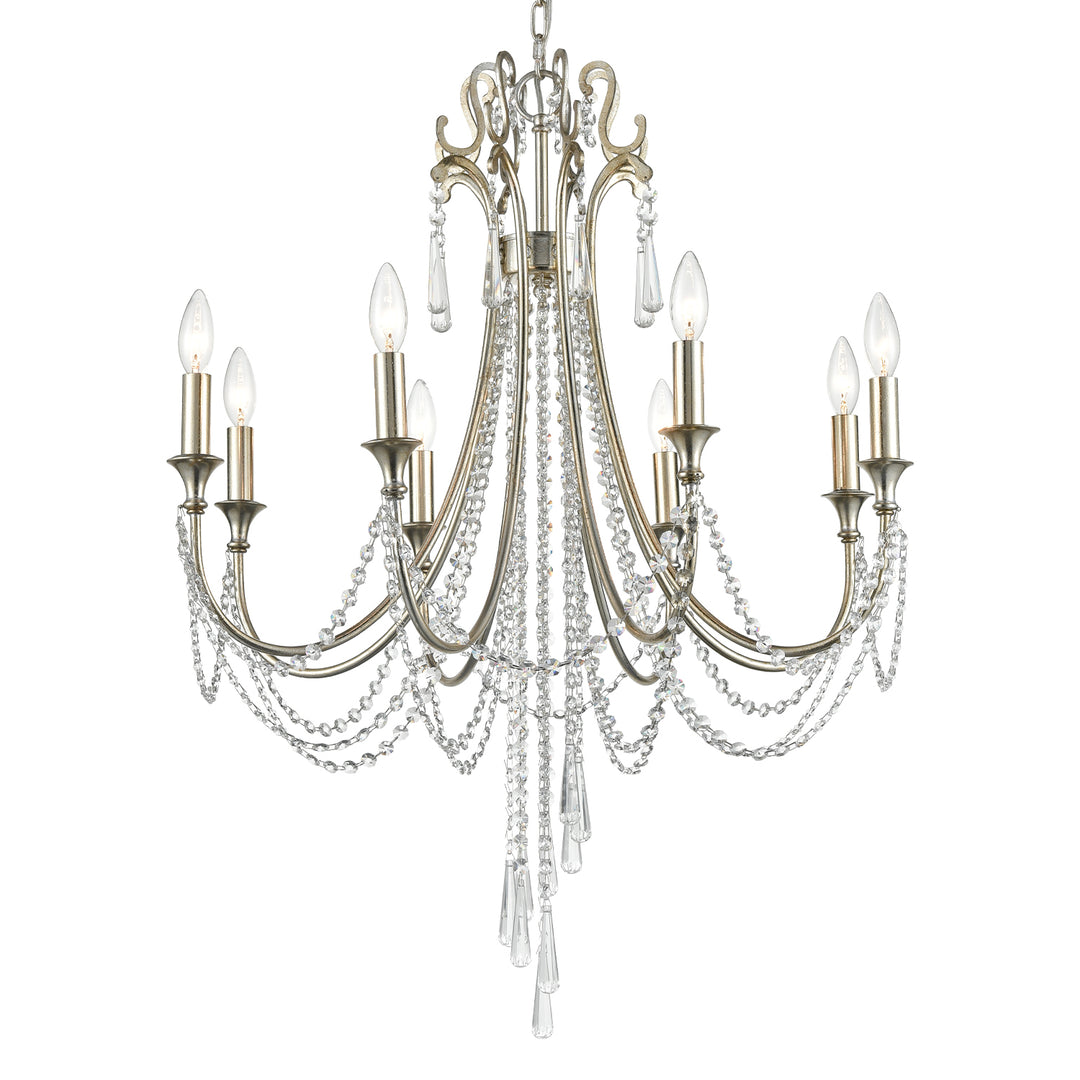 Crystorama Arcadia 8 Light Antique Gold Chandelier