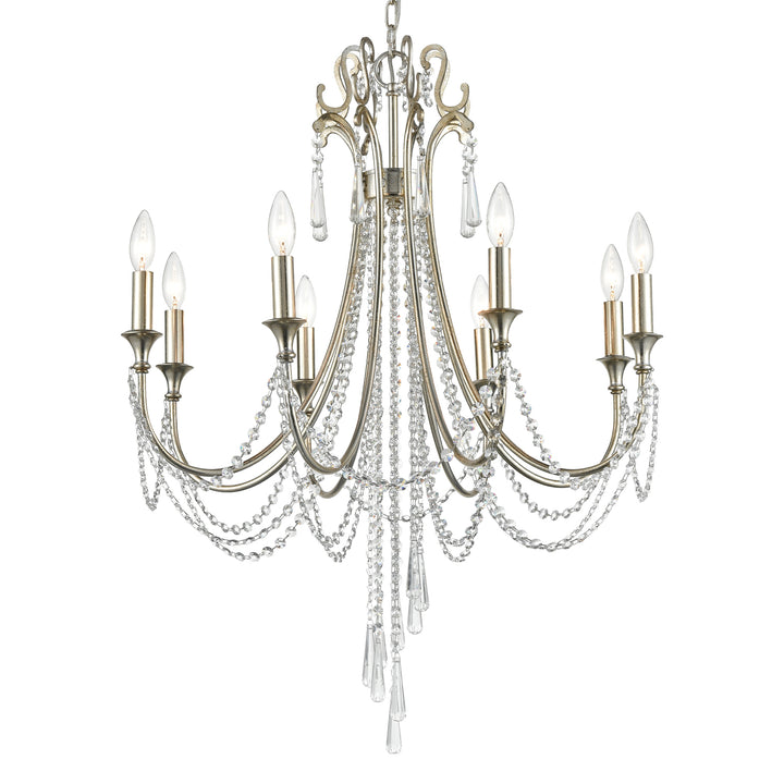 Crystorama Arcadia 8 Light Antique Gold Chandelier