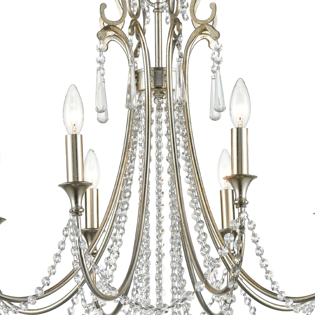 Crystorama Arcadia 8 Light Antique Gold Chandelier