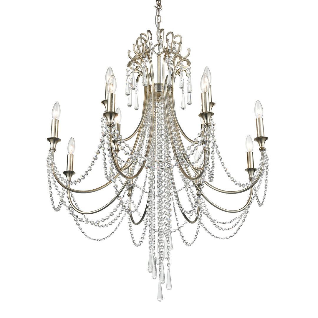 Crystorama Arcadia 12 Light Antique Gold Chandelier