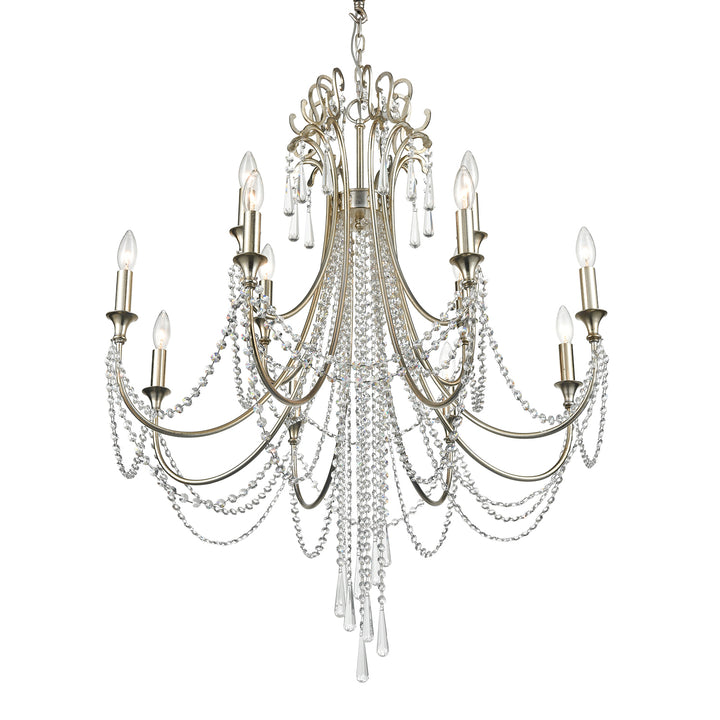 Crystorama Arcadia 12 Light Antique Gold Chandelier