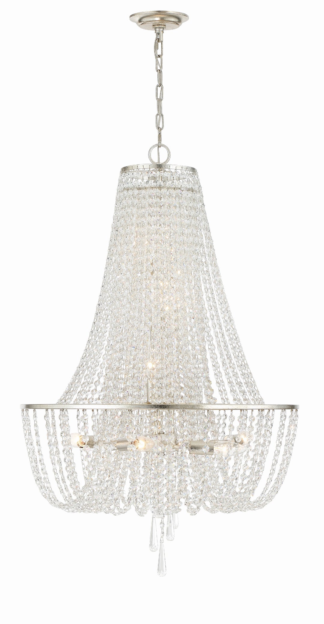 Crystorama Arcadia 9 Light Antique Gold Chandelier