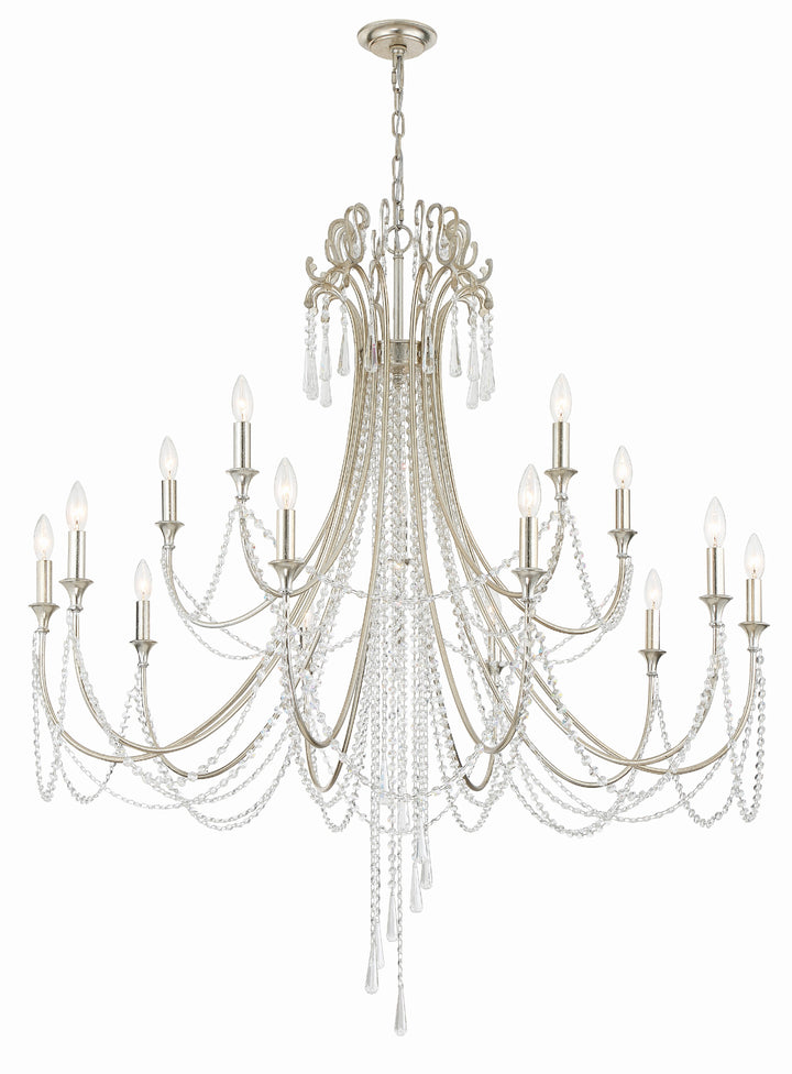 Crystorama Arcadia 15 Light Antique Gold Chandelier