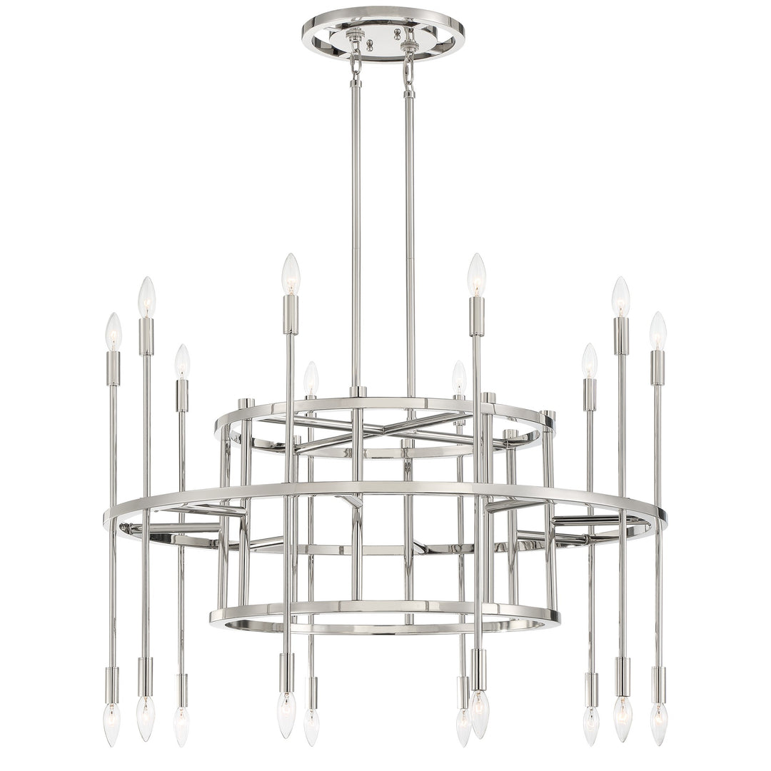 Crystorama Aries 20 Light Polished Nickel Chandelier