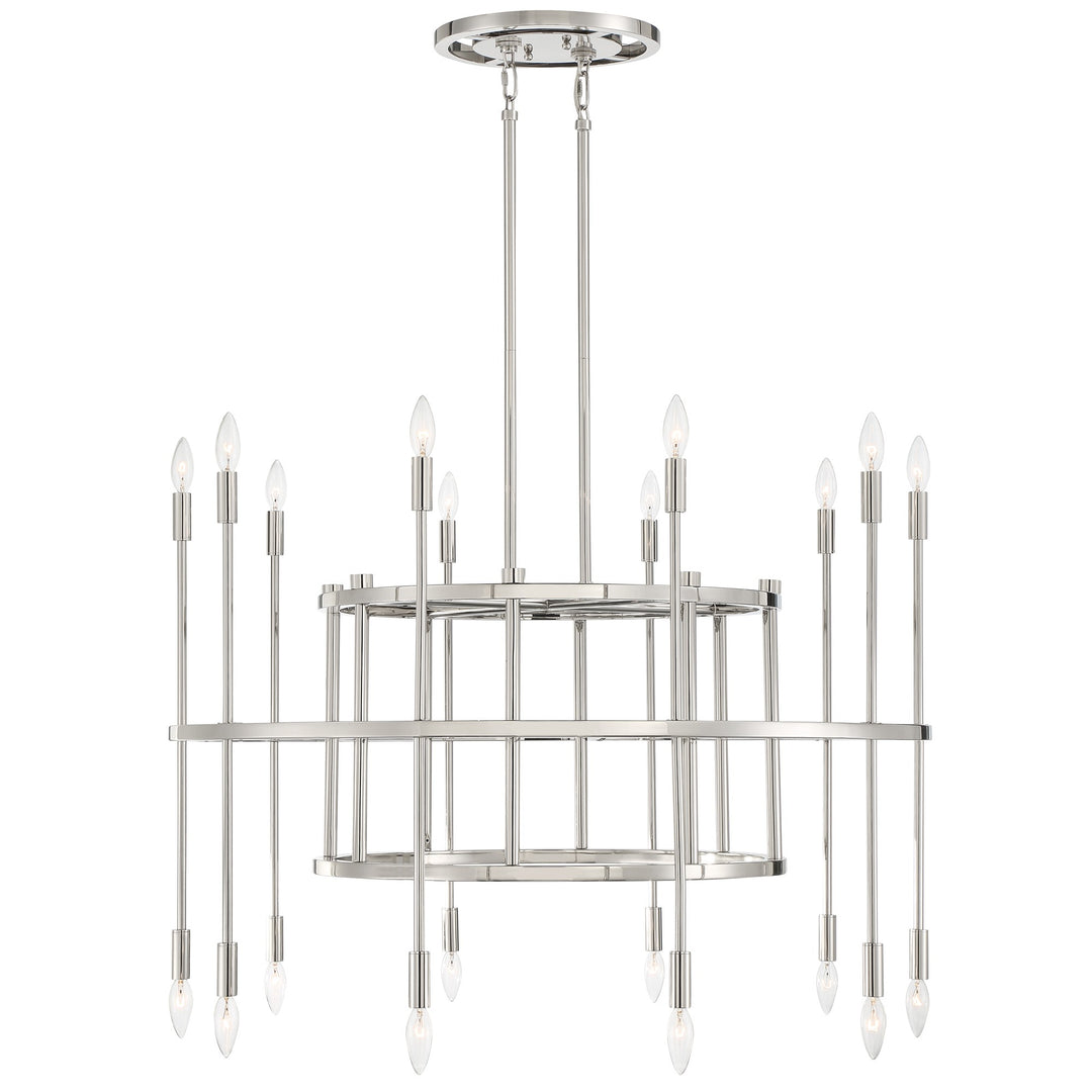 Crystorama Aries 20 Light Polished Nickel Chandelier