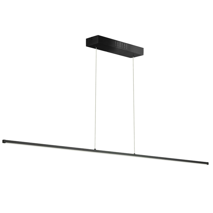 Dainolite 56W Horizontal Matte Black Pendant w/ White Acrylic Diffuser