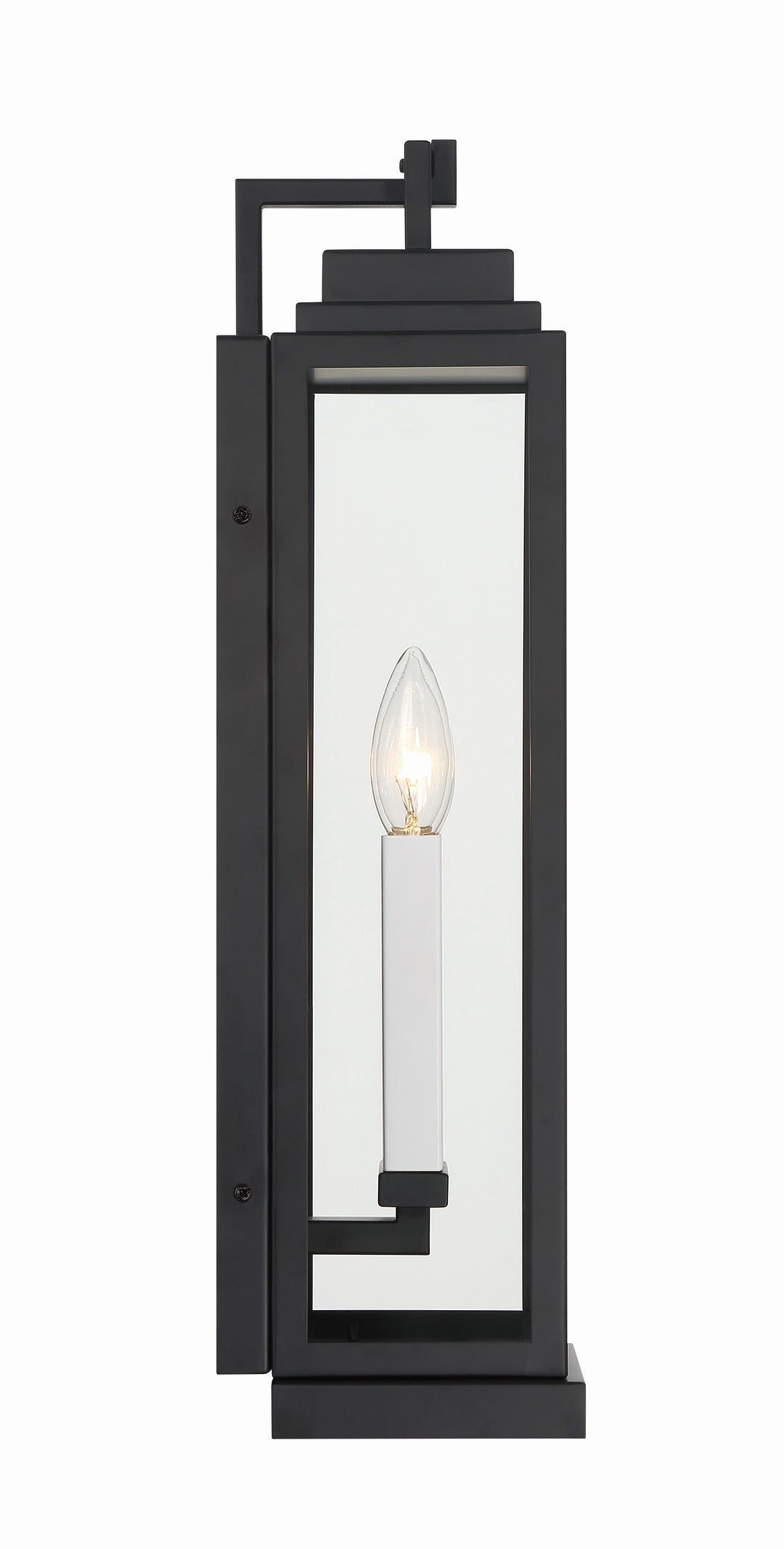 Crystorama Aspen 2 Light Matte Black Outdoor Sconce