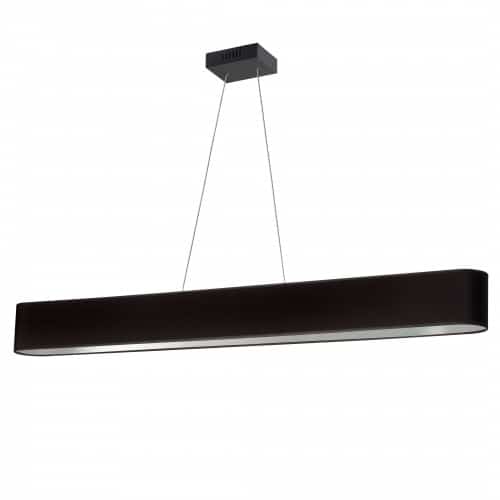 Dainolite 30W Horizontal Matte Black Pendant with Black/Gold Shade