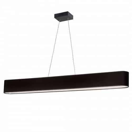 Dainolite 30W Horizontal Matte Black Pendant with Black/Gold Shade