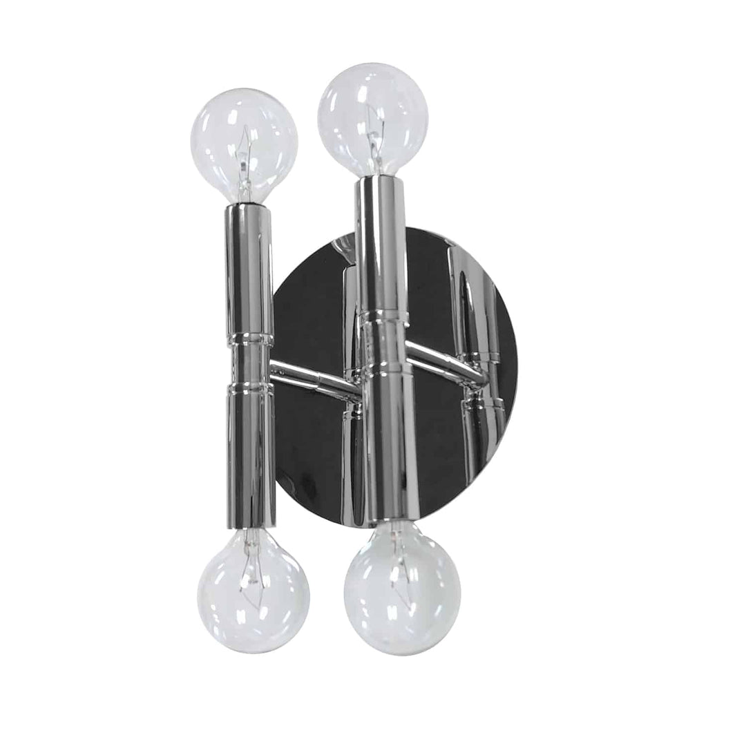 Dainolite 4 Light Incandescent Wall Sconce, Polished Chrome