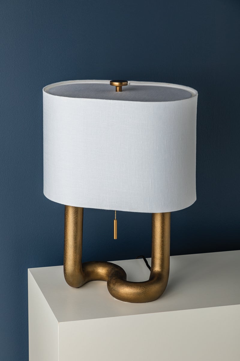 Armonk Table Lamp, Aged Brass