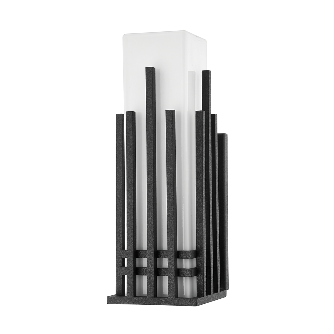 San Mateo 1 Light Medium Exterior Wall Sconce - Iron And Steel