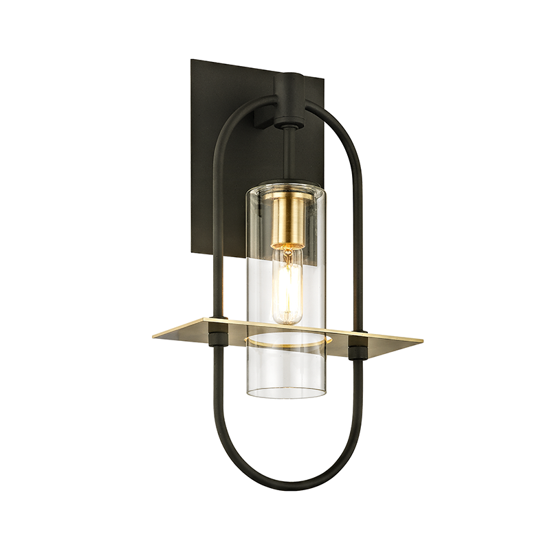 Smyth Wall Sconce 14" - Dark Bronze And Brushed Brass