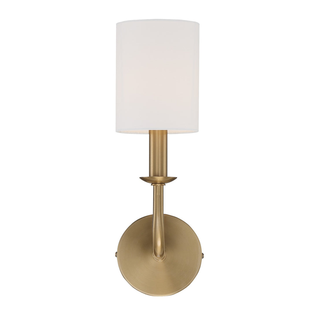 Crystorama Bailey 1 Light Aged Brass Sconce