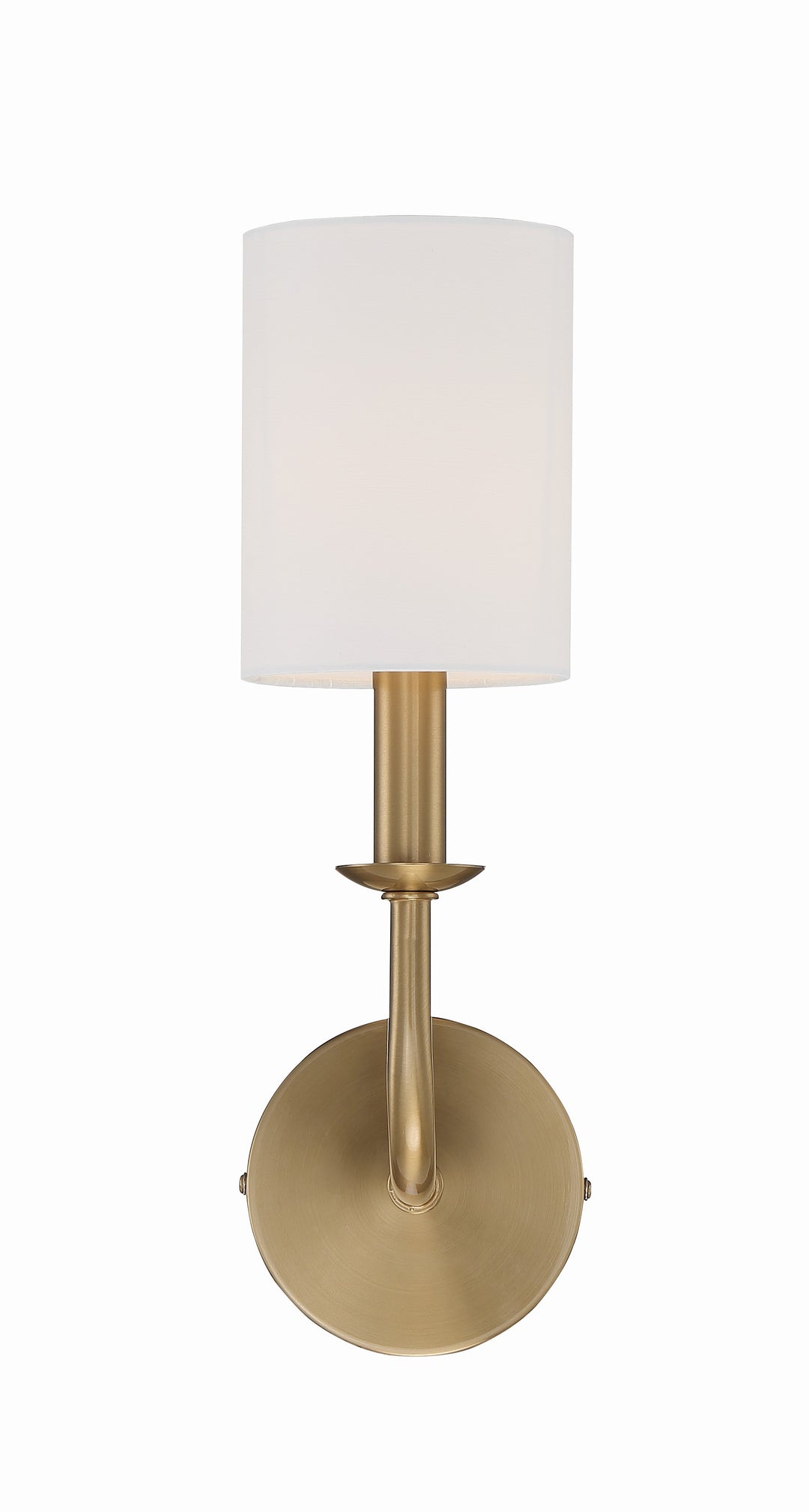 Crystorama Bailey 1 Light Aged Brass Sconce