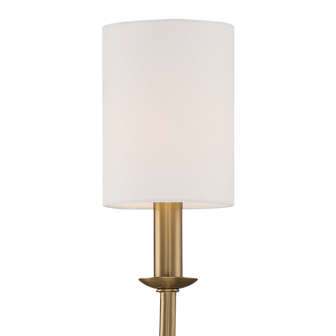 Crystorama Bailey 1 Light Aged Brass Sconce