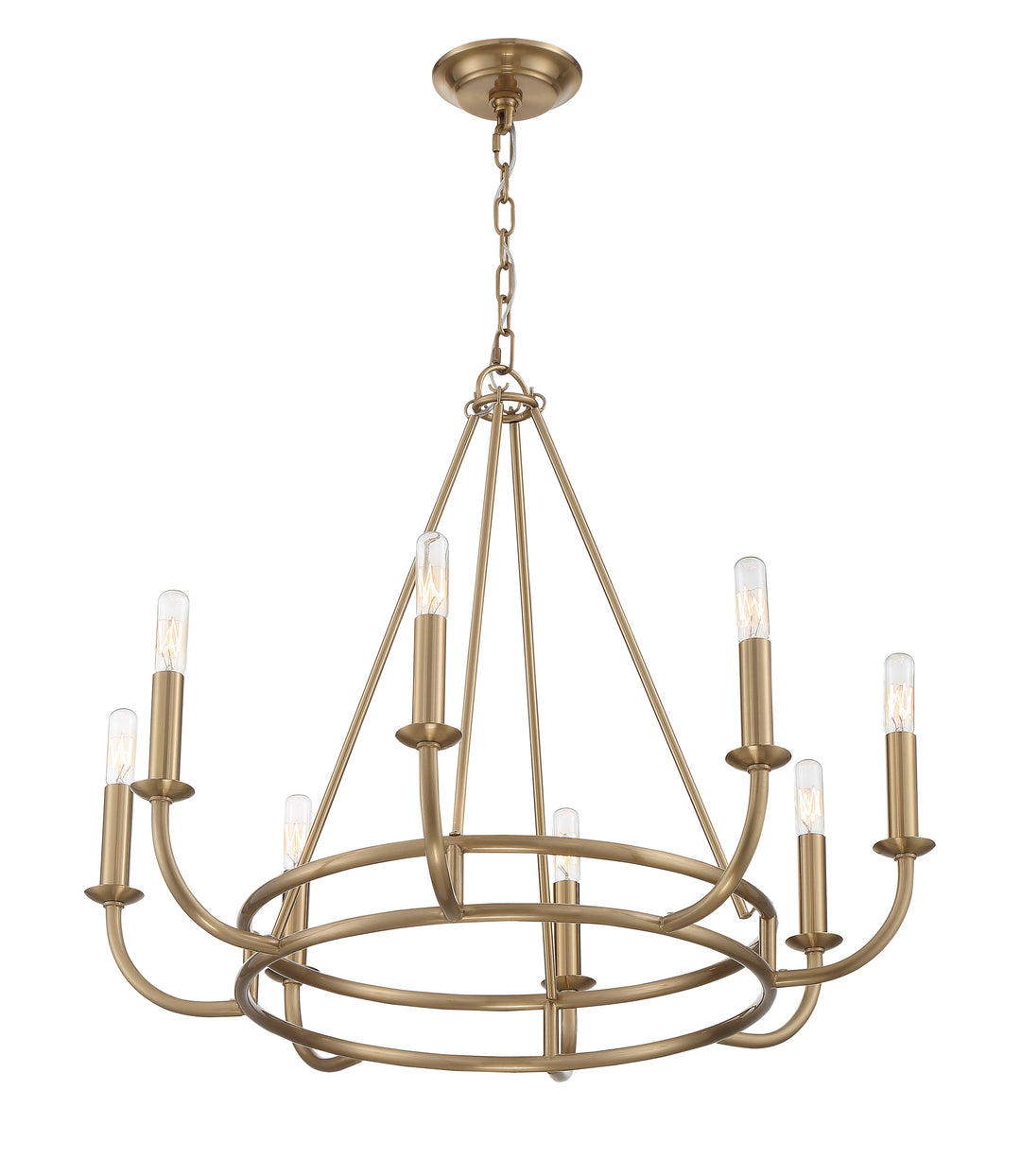 Crystorama Bailey 8 Light Aged Brass Chandelier