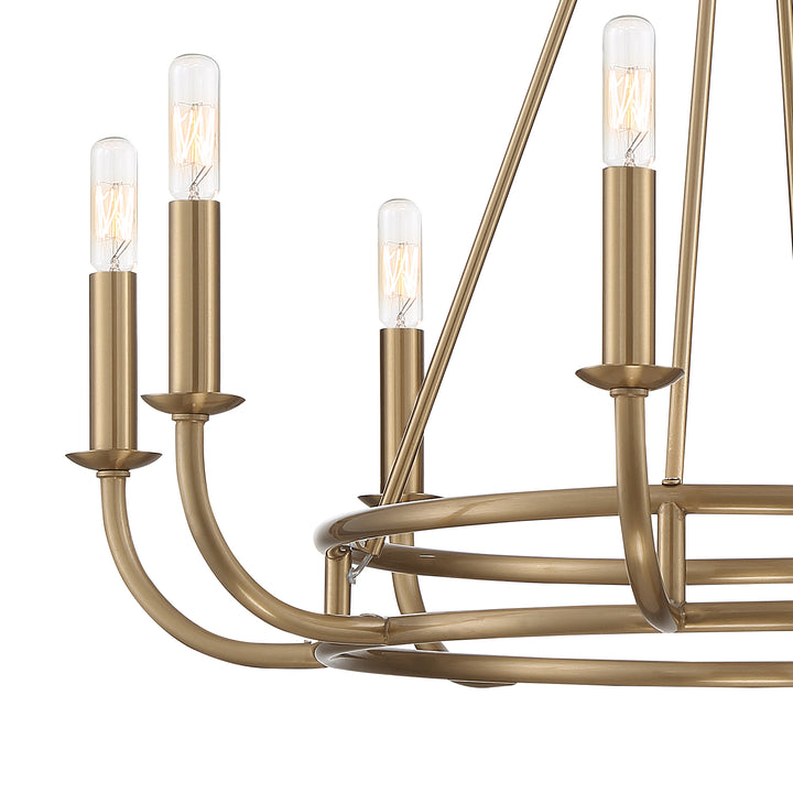 Crystorama Bailey 8 Light Aged Brass Chandelier