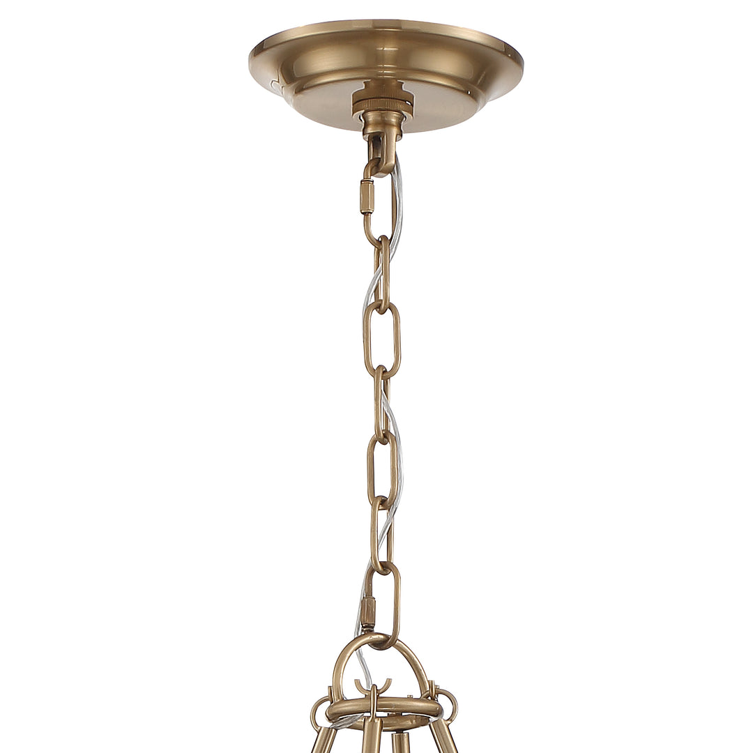 Crystorama Bailey 8 Light Aged Brass Chandelier