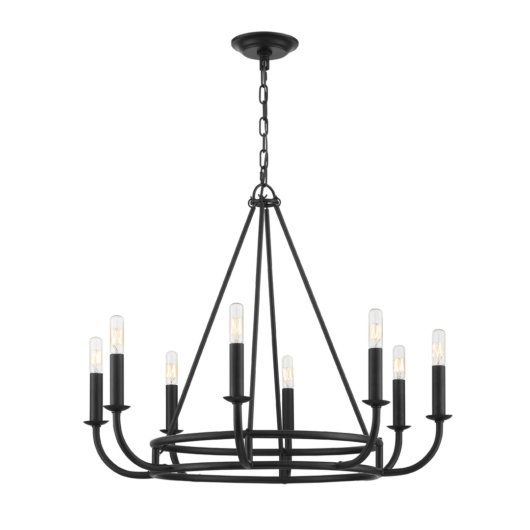 Bailey 8 Light Aged Brass Chandelier