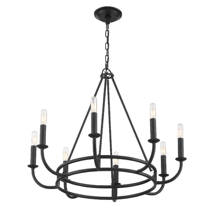 Crystorama Bailey 8 Light Aged Brass Chandelier