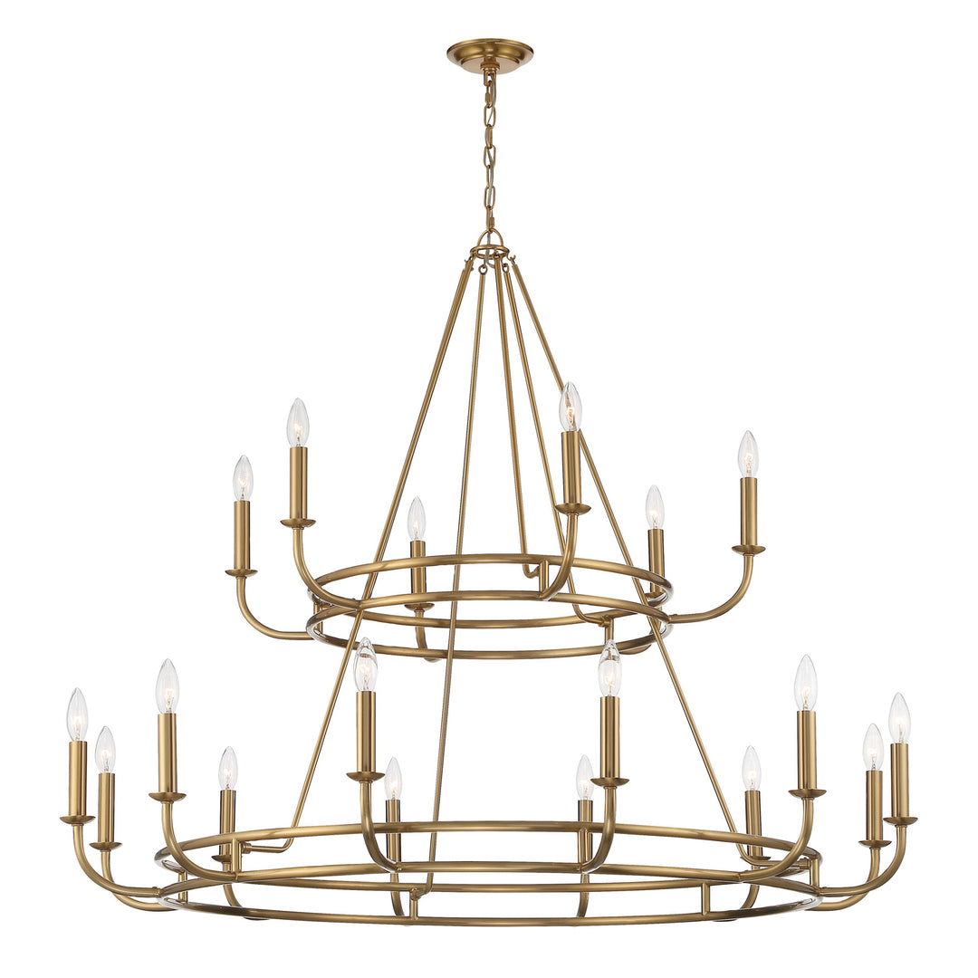 Bailey 18 Light Aged Brass Chandelier