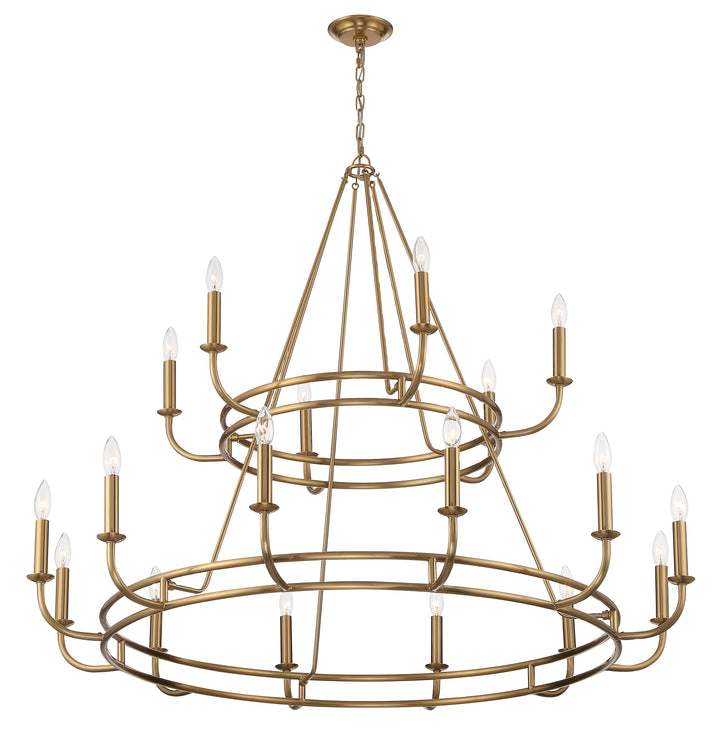 Crystorama Bailey 18 Light Aged Brass Chandelier