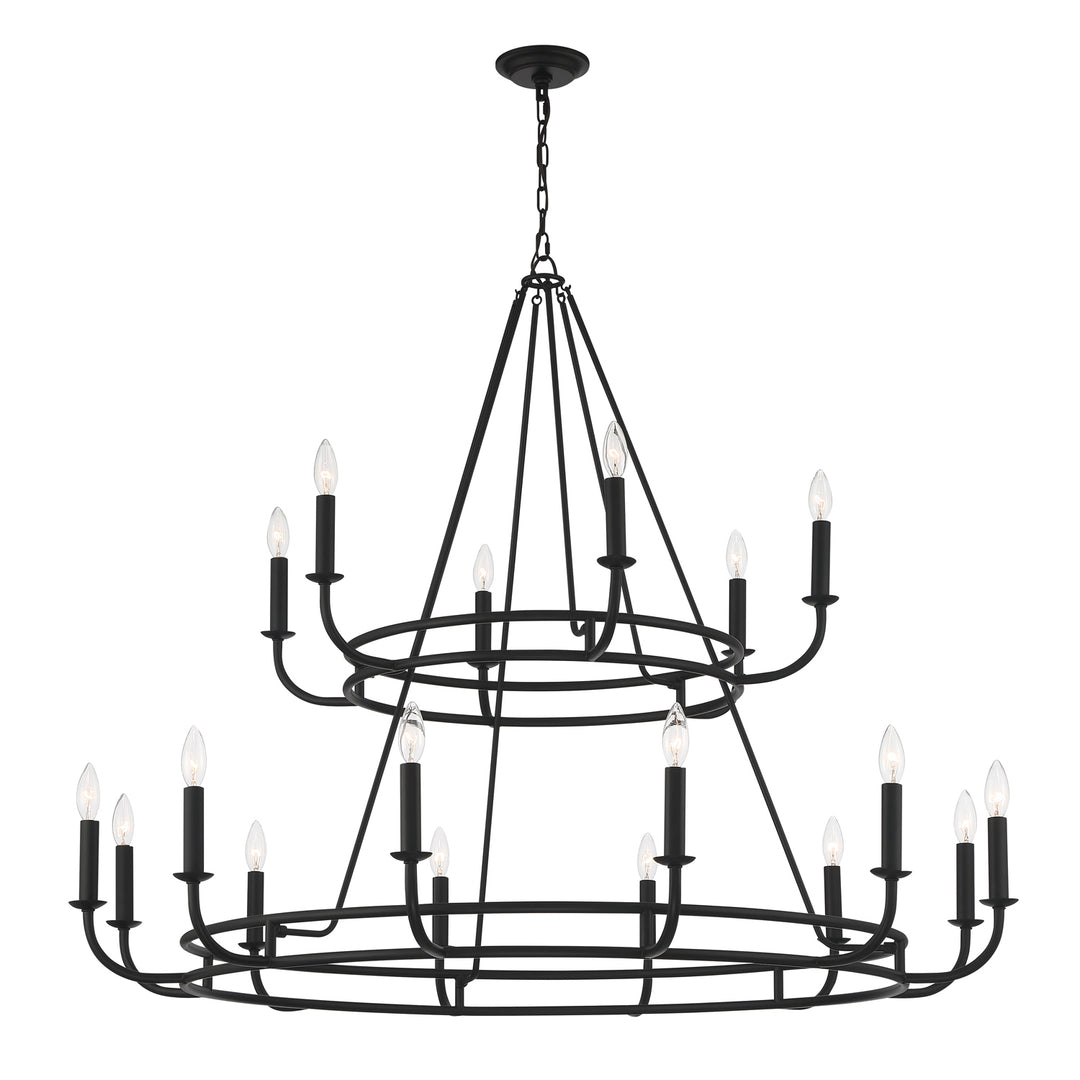 Bailey 18 Light Aged Brass Chandelier